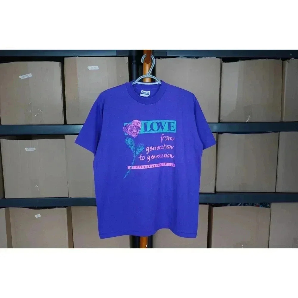 90s Positive Message Graphic Art T-Shirt Men's Large